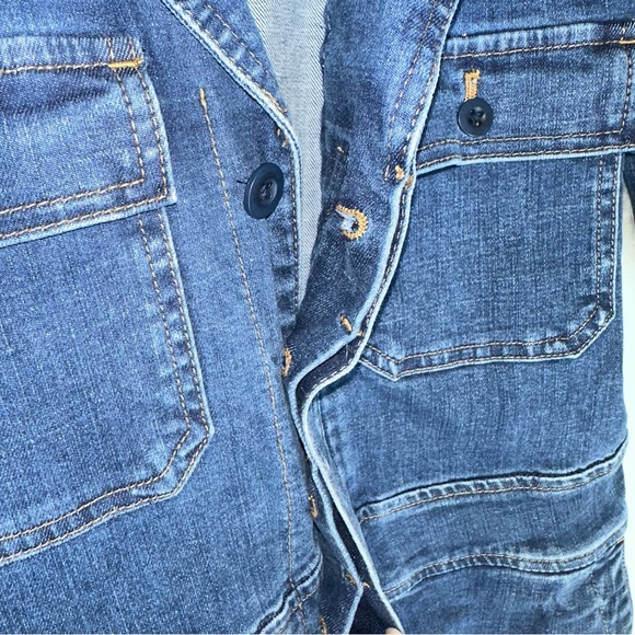 Madewell Denim Jumpsuit Womens Romper Straight Long Sleeve Stanwick Wash M Jean - Picture 10 of 15